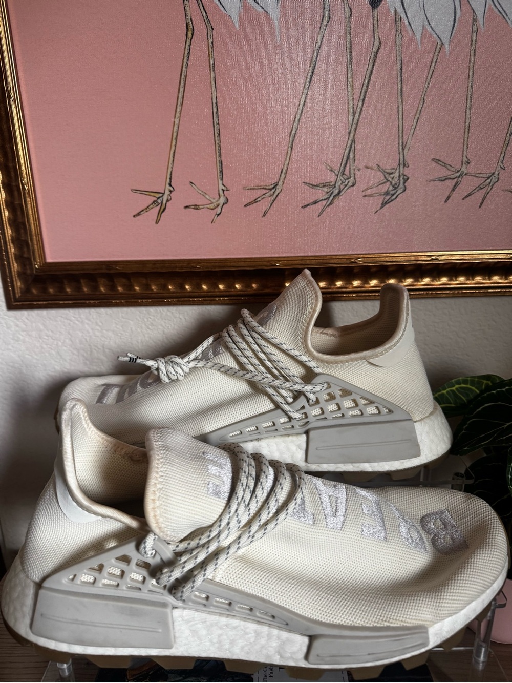 Adidas Pharrell Human Race NMD Cream White Boost Sneakers HU Trail